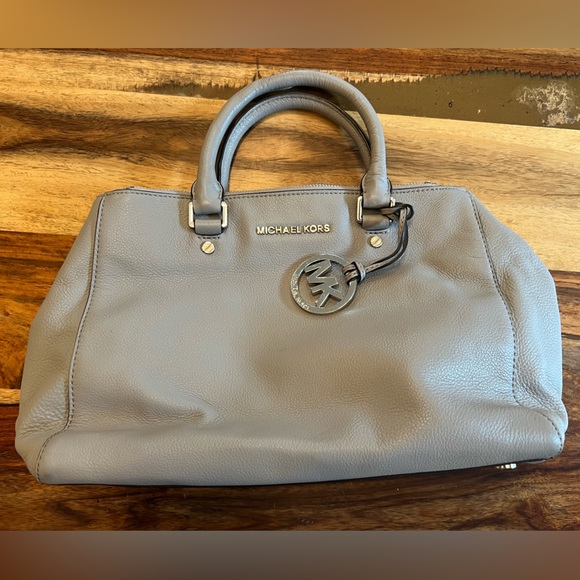 Michael Kors Grey handbag. 12 inches wide by 9 inches tall. - Picture 2 of 7